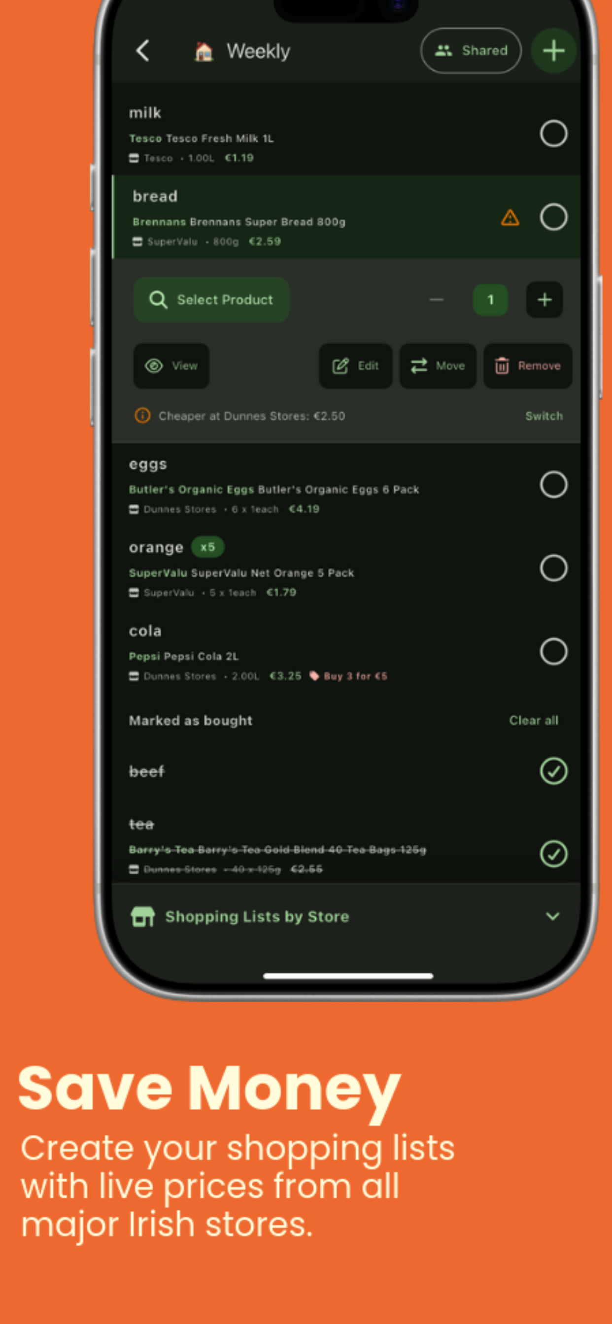 Cisean - Shopping List Ireland