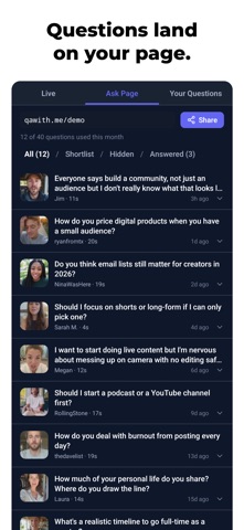 Q&A With Me: Ask Me Anything screenshot