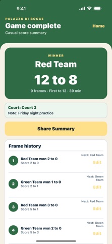 Palazzo di Bocce Scorekeeper screenshot 1
