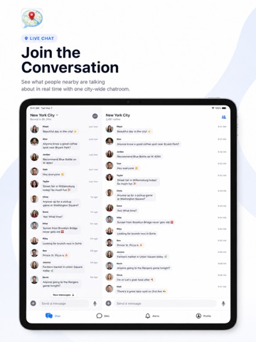 CityChat - Local Chatrooms iPad screenshot