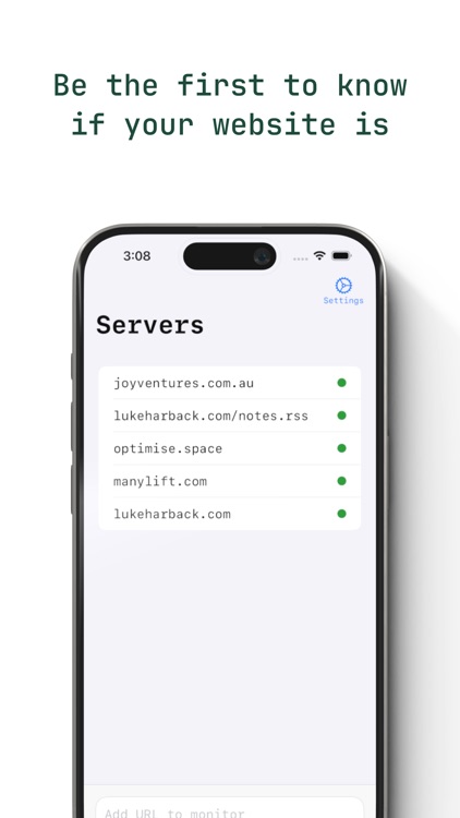 Ping: website monitoring