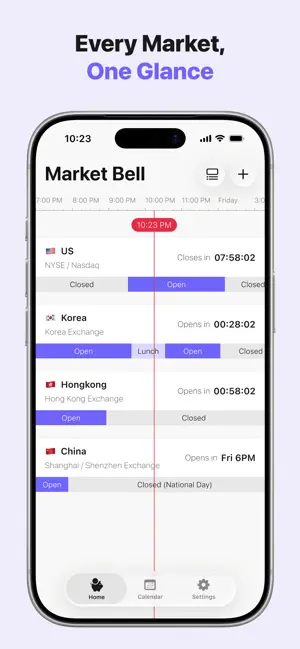 Market Bell: Stock Countdown screenshot 1