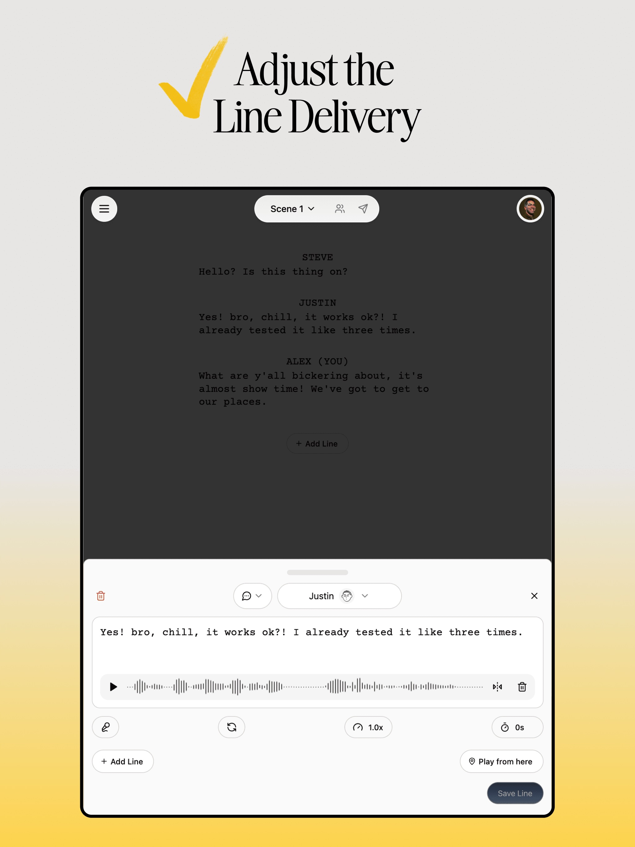 ScenePartner: AI Line Reader