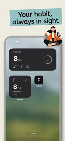 Habit Tracker - Reflect iPhone screenshot
