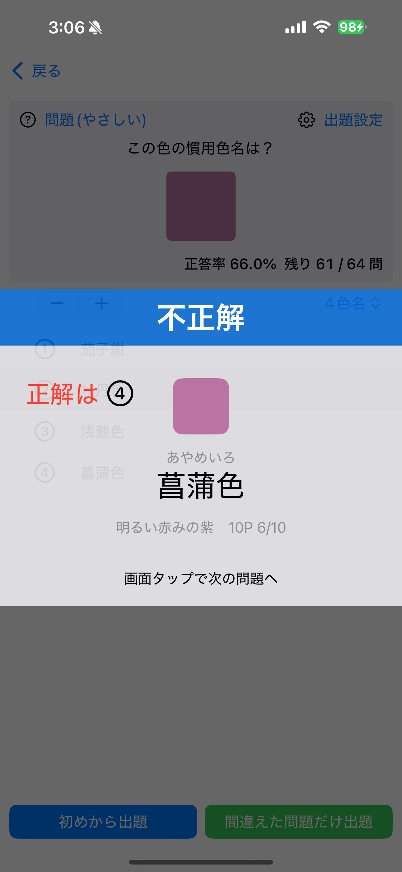 慣用色名 ３級