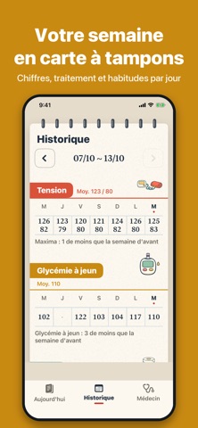 Carestamp: Tension et glycémie 4