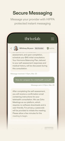 Thrivelab Health iPhone screenshot