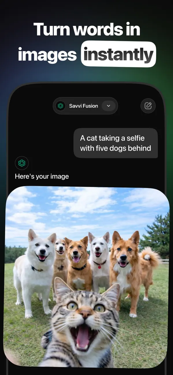 #1. Chatbot AI Assistant - Savvi (iOS) By: Caqui Apps