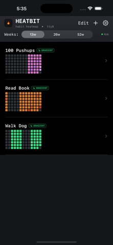 Heatbit - Habit Heatmap screenshot