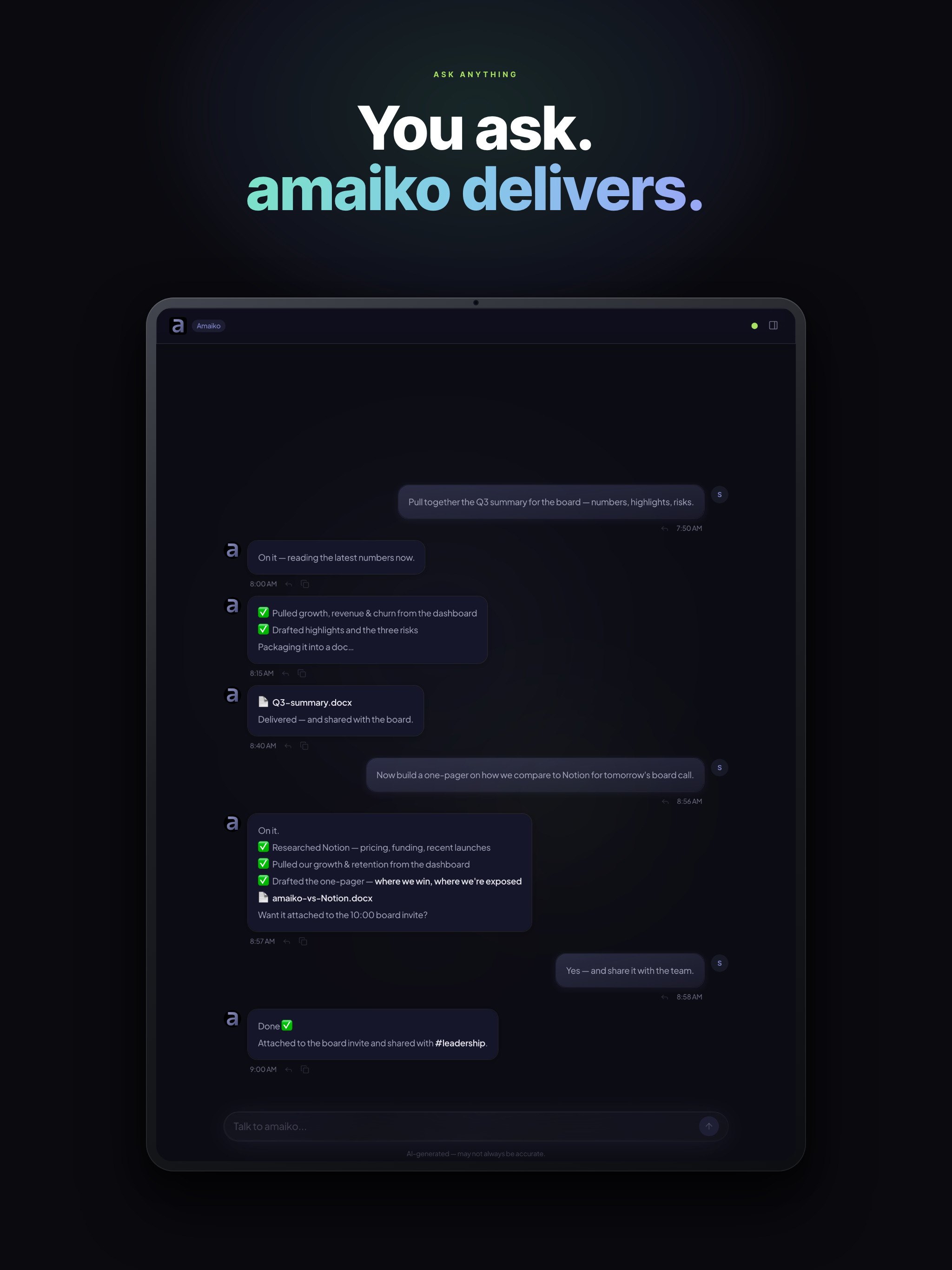amaiko — AI for Teams screenshot 8