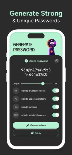 Captura de pantalla de Generador De Contraseñas Fácil en iPhone 1