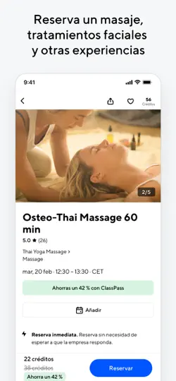 Captura de pantalla de ClassPass: Fitness, Spa, Salon en iPhone 4