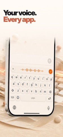 Yaps: AI Voice Typing Keyboard iPhone screenshot