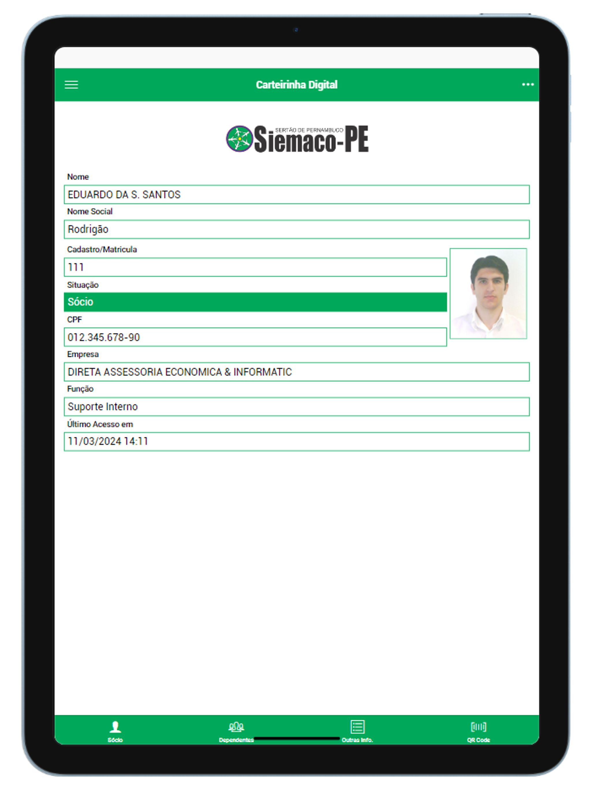 Carteirinha SIEMACO PETROLINA