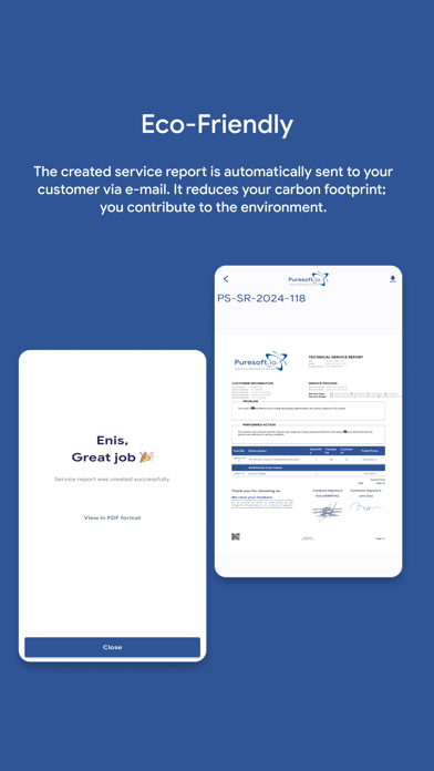 PureField: CRM,FSM,CMMS and AI iPhone screenshot