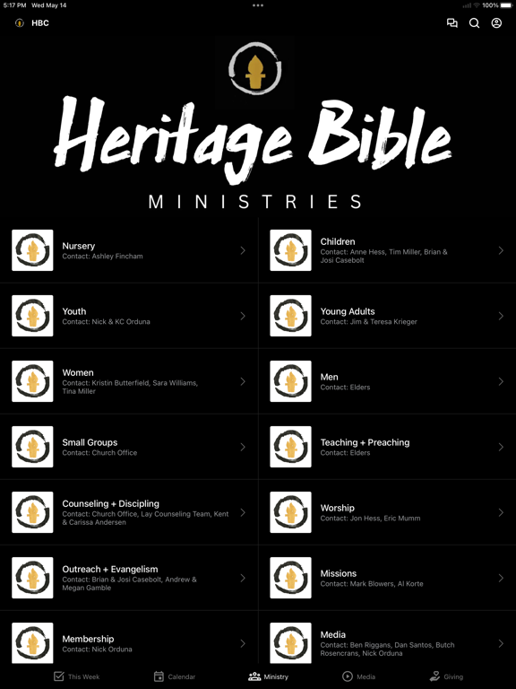 Heritage Bible Lincoln, NE iPad screenshot 3 - Education app