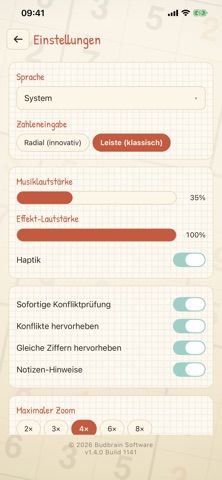 Budbrain's Sudoku screenshot