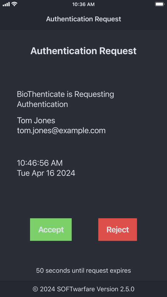#2. BioThenticate (iOS) 由: SOFTwarfare