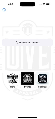 DiveBarApp iPhone screenshot
