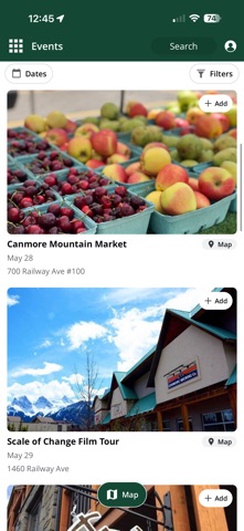Explore Canmore iPhone screenshot