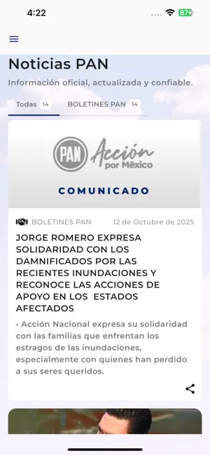 Partido Accion Nacional iPhone screenshot 3