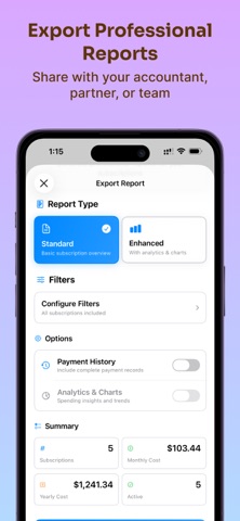 Subscription Tracker -Sentinel screenshot
