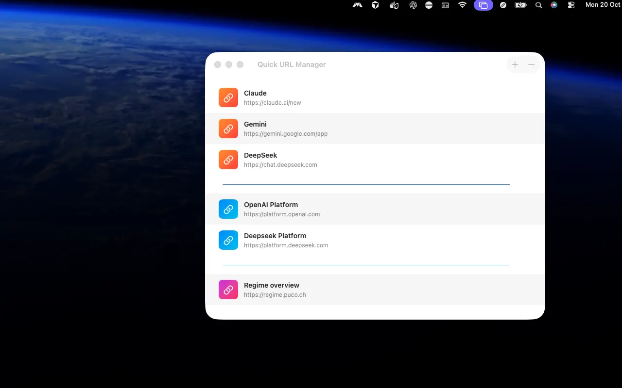 #2. QuickUrl (macOS) Podle: IBMobile Software