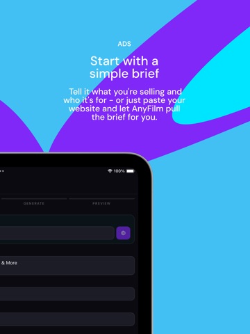 AnyFilm — AI Video Studio iPad screenshot