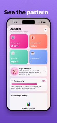 Gepu: Period & Cycle Tracker Screenshot 4 of 5