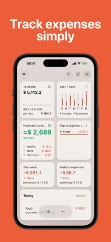 Expense Tracker: Money Gone iPhone screenshot