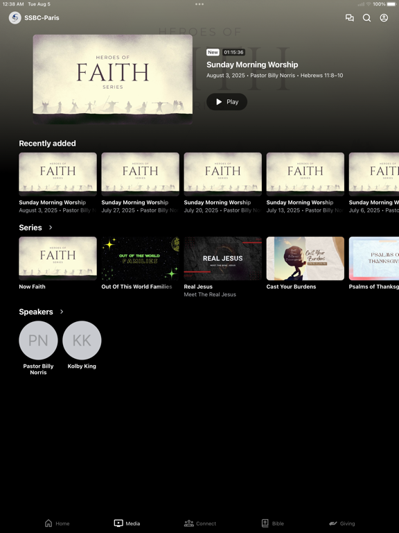Southside Baptist-Paris iPad screenshot 2 - Education app