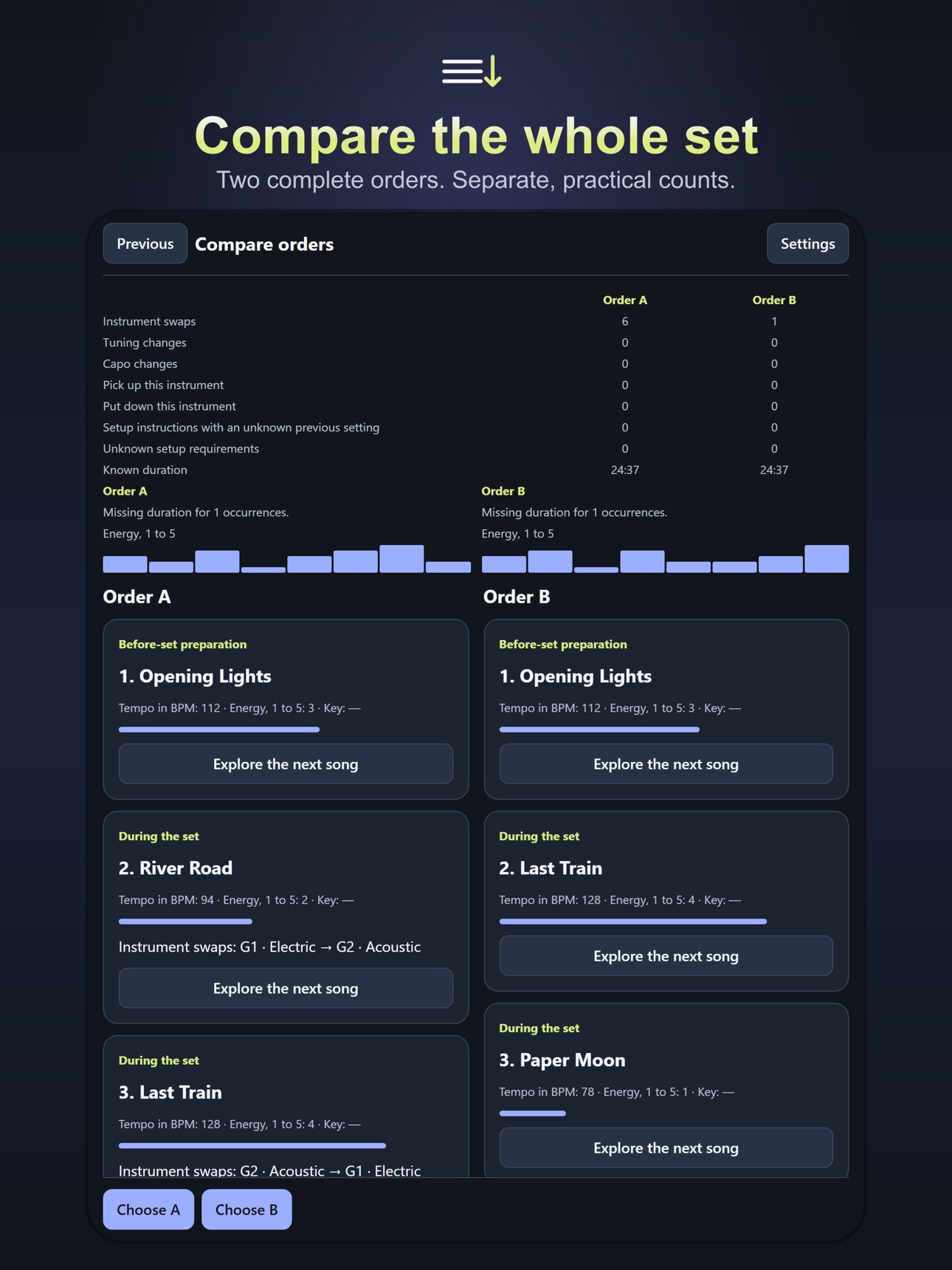 Screenshot 9 of Setlist Flow Planner