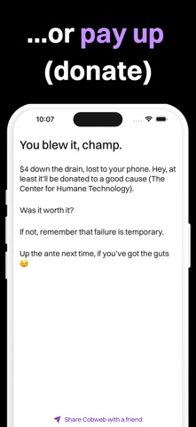 Cobweb: Hardcore Digital Detox screenshot