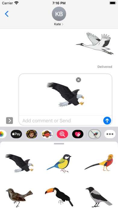 Exotic Bird Stickers Screenshot