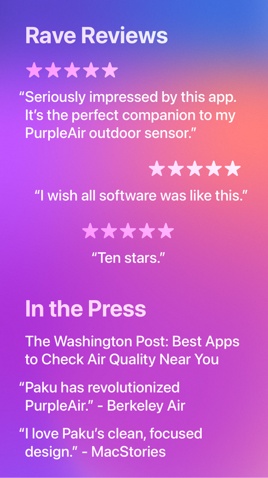 #8. Paku - Air Quality & AQI Map (macOS) By: Pitou Technologies, LLC