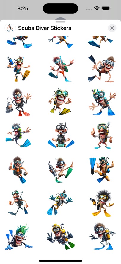 Scuba Diver Stickers