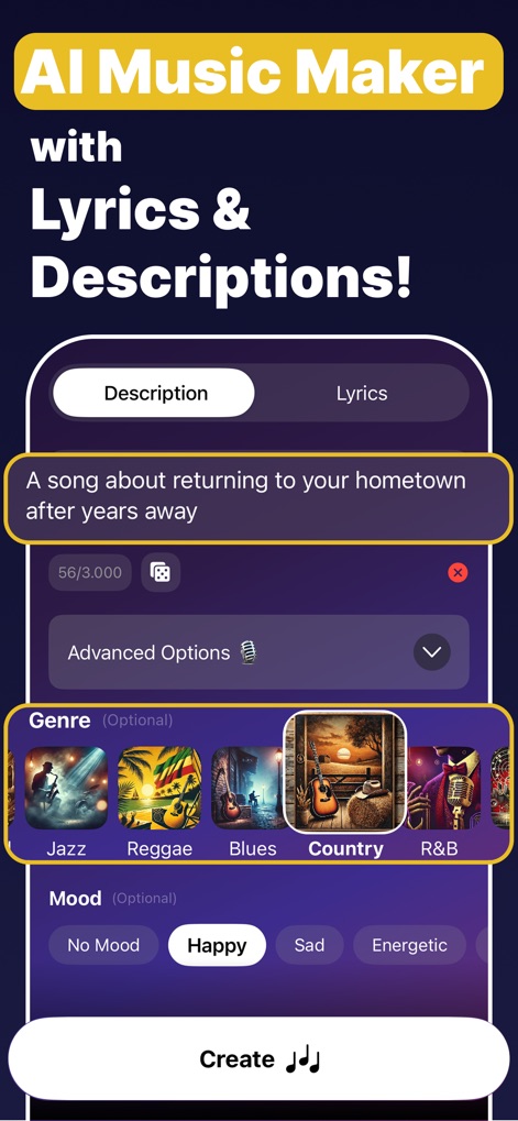 Lyriai: AI Music Generator - Music App | MWM