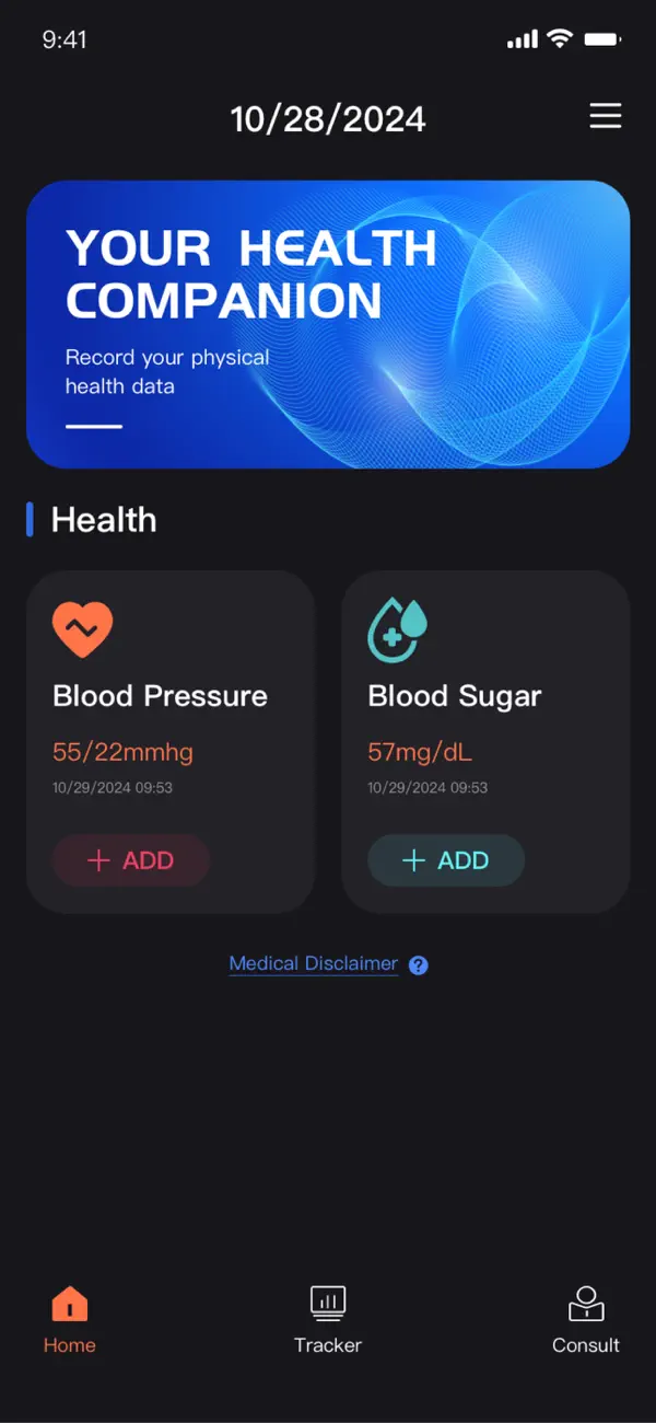 Screenshot #1 pour Health Monitor: Wellness Log
