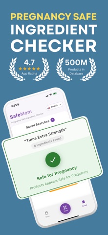 SafeMom: Pregnancy Safe Scan iPhone screenshot