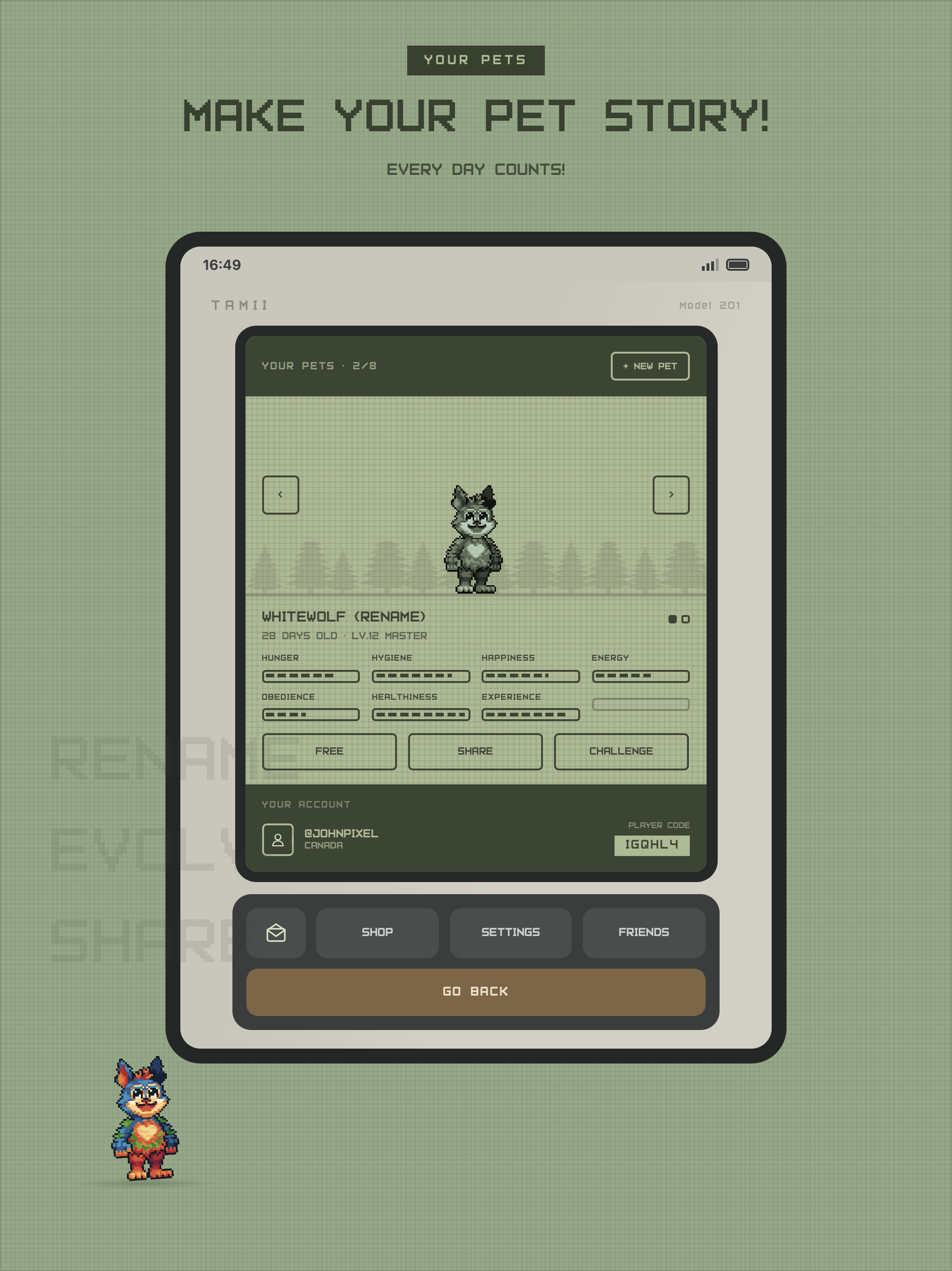 Tamii Virtual Pet & Pixel Game screenshot 8