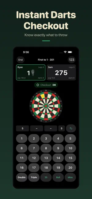 Darts Scorekeeper: Bullseye screenshot 3