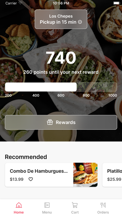 Los Chepes To Go iPhone screenshot 1 - Food & Drink app