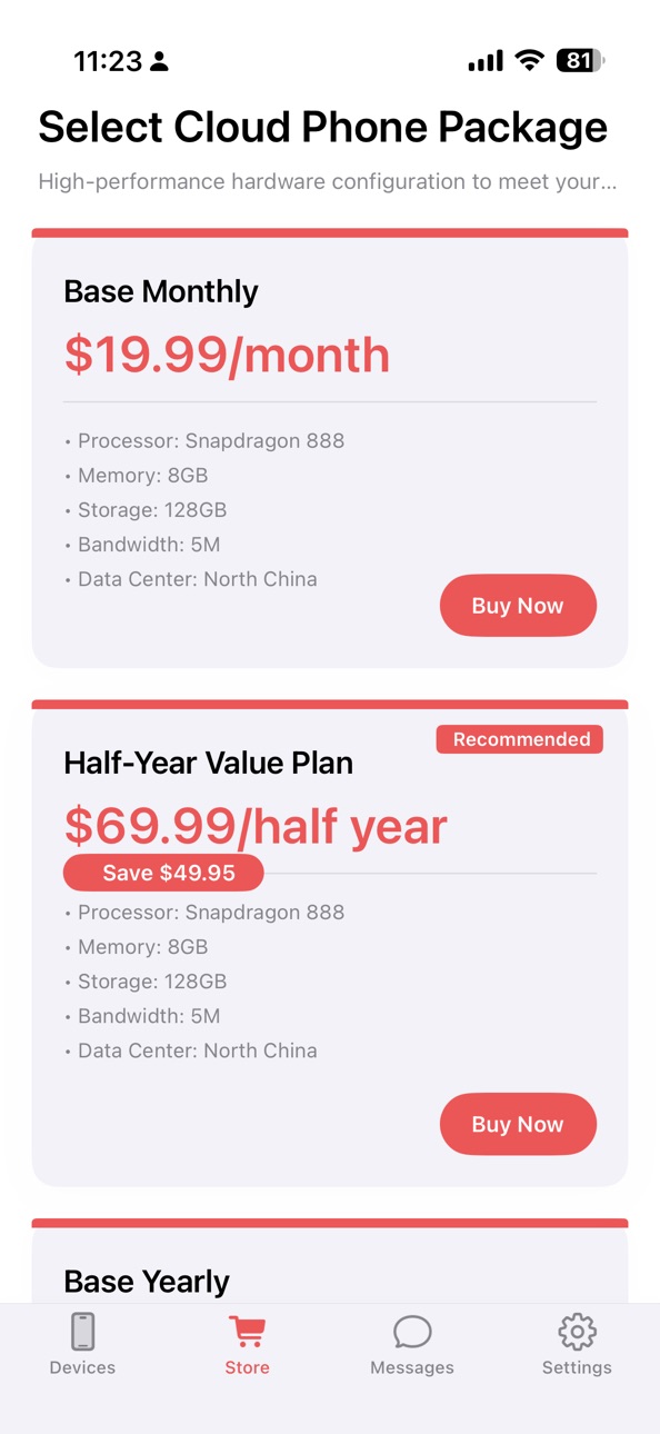 iPhone screenshot