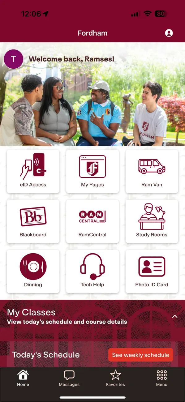 Screenshot #1 pour Fordham Mobile