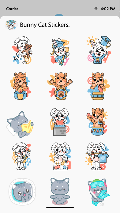 Screenshot #3 pour Bunny Cat Stickers
