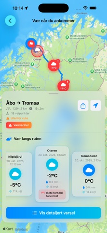 WeatherTrip iPhone screenshot
