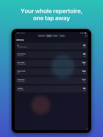 Downbeat - Pro Metronome iPad screenshot