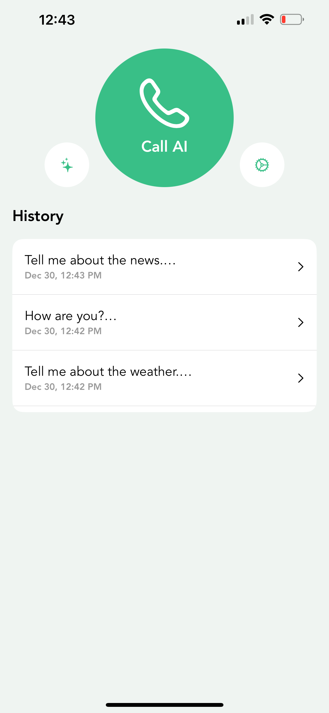 Call AI - simple voice chat
