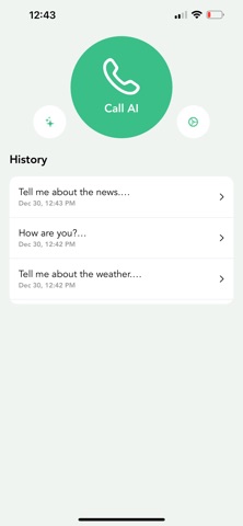 Call AI - simple voice chat iPhone screenshot