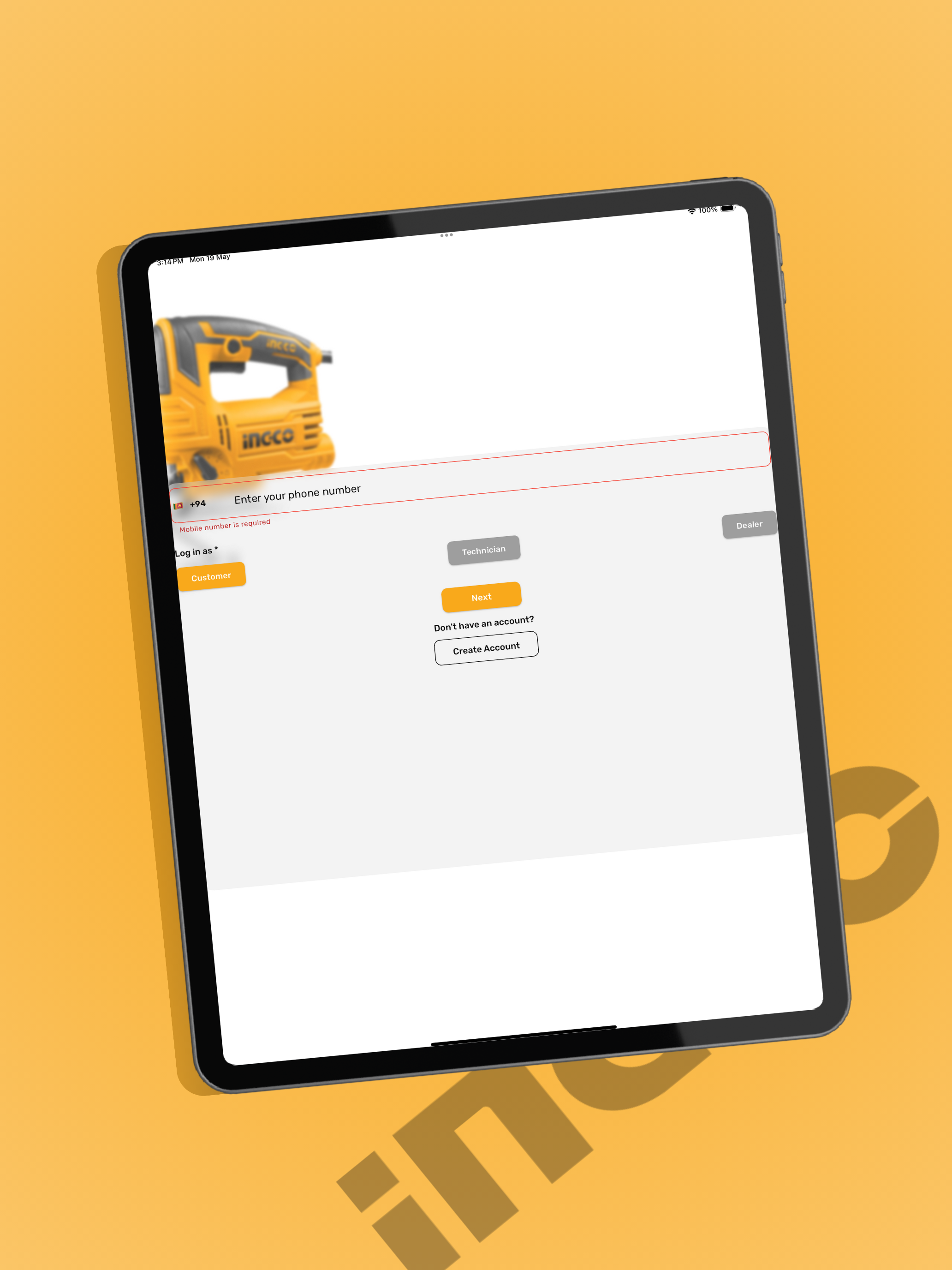 Ingco Customer App